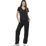Body Action V-Neck T-Shirt Black Alyssum Γυναικείο Κοντομάνικο Μαύρο