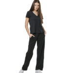 Body Action V-Neck T-Shirt Black Alyssum Γυναικείο Κοντομάνικο Μαύρο