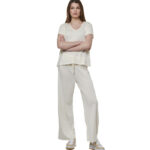 Body Action V-Neck T-Shirt White Alyssum Γυναικείο Κοντομάνικο Λευκό