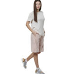 Body Action Modal Blend Raw Cut T-Shirt Salt Ecru Γυναικείο Κοντομάνικο Εκρού