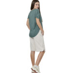 Body Action Modal Blend Raw Cut T-Shirt Pine Green Γυναικείο Κοντομάνικο Βεραμάν