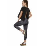 Body Action Crossover Top Black Γυναικείο Κοντομάνικο Μαύρο