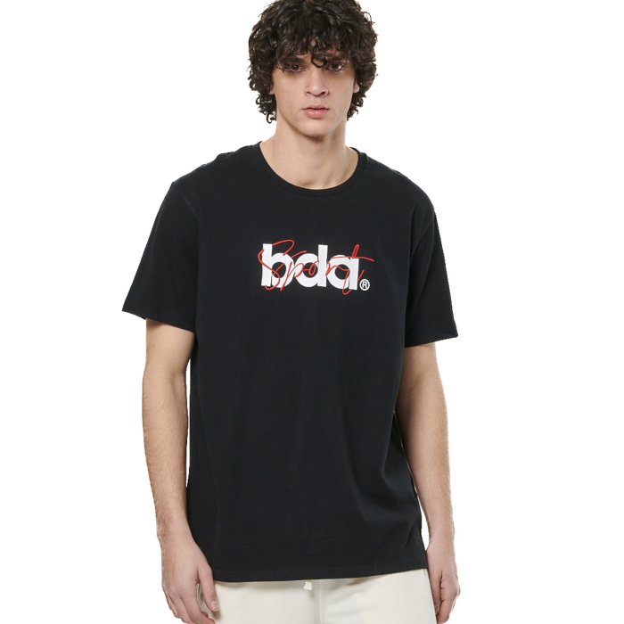 Body Action Logo T-Shirt Black Ανδρικό Κοντομάνικο Μαύρο
