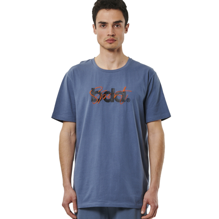 Body Action Logo T-Shirt China Blue Ανδρικό Κοντομάνικο Μπλέ