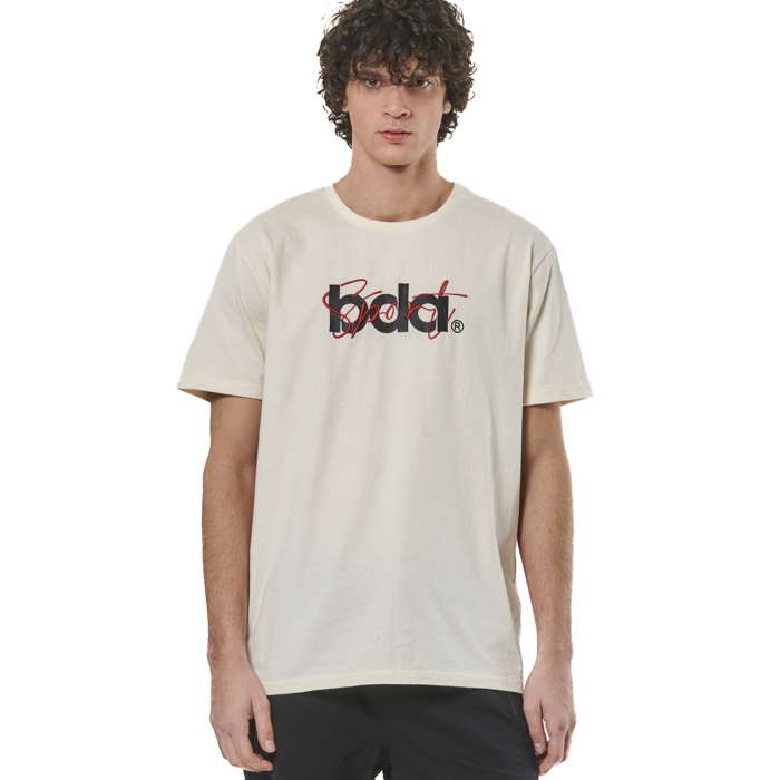 Body Action Logo T-Shirt Egret Ecru Ανδρικό Κοντομάνικο Εκρού