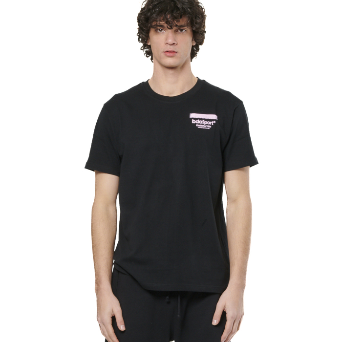 Body Action Slim Fit T-Shirt Black Ανδρικό Κοντομάνικο Μαύρο