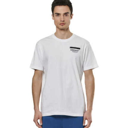 Body Action Slim Fit T-Shirt White Ανδρικό Κοντομάνικο Λευκό