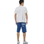 Body Action Slim Fit T-Shirt White Ανδρικό Κοντομάνικο Λευκό
