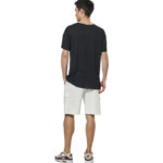 Body Action Modal Blend Raw Cut T-Shirt Black Ανδρικό Κοντομάνικο Μαύρο