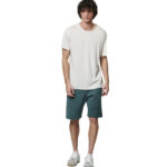 Body Action Modal Blend Raw Cut T-Shirt Salt Ecru Ανδρικό Κοντομάνικο Εκρού
