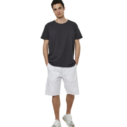 Body Action Slub Textured T-Shirt Black Ανδρικό Κοντομάνικο Μαύρο