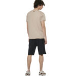 Body Action Slub Textured T-Shirt Taupe Grey Ανδρικό Κοντομάνικο Μπεζ