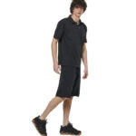Body Action Natural Dye Slub Black Ανδρικό Κοντομάνικο με Γιακά Μαύρο