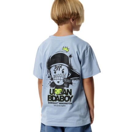 Body Action Short Sleeve Graphic T-Shirt Dusty Blue Παιδικό Κοντομάνικο Σιέλ