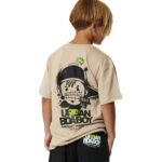 Body Action Short Sleeve Graphic T-Shirt Taupe Grey Παιδικό Κοντομάνικο Μπεζ