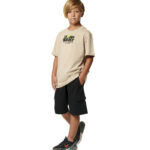 Body Action Short Sleeve Graphic T-Shirt Taupe Grey Παιδικό Κοντομάνικο Μπεζ