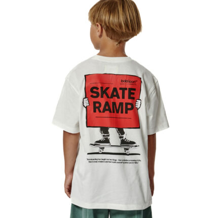 Body Action Short Sleeve Graphic T-Shirt White Alyssum Παιδικό Κοντομάνικο Λευκό