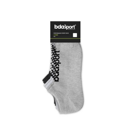 Body Action No Show Socks 3P Multicolor Κάλτσες Σοσόνι Λευκές / Μαύρες / Γκρι