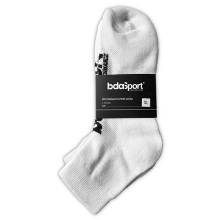 Body Action Ankle Socks 3P White Καλτσες Αστραγάλου Λευκές