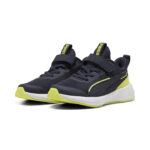 Puma Flyer 3 AC+ PS Παιδικά Παπούτσια Τρεξίματος Με Σκρατς Μαύρα / Λαχανί