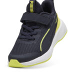 Puma Flyer 3 AC+ PS Παιδικά Παπούτσια Τρεξίματος Με Σκρατς Μαύρα / Λαχανί