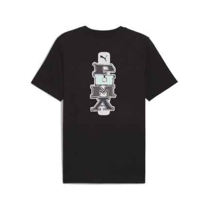 Puma Graphics Puma Back Tee Ανδρικό Κοντομάνικο Μαύρο