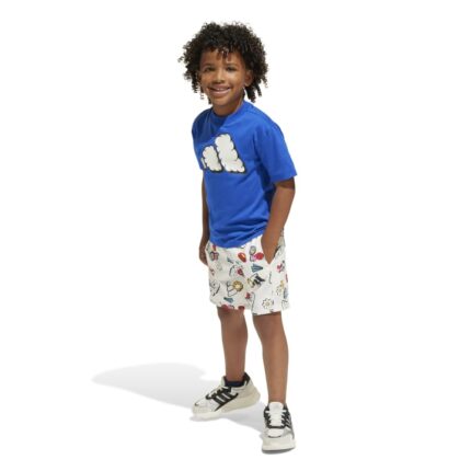 adidas Seasonal Essentials Fun Tee Set Kids Παιδικό Σετ Μπλε / Λευκό