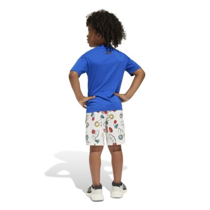 adidas Seasonal Essentials Fun Tee Set Kids Παιδικό Σετ Μπλε / Λευκό