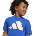 adidas Seasonal Essentials Fun Tee Set Kids Παιδικό Σετ Μπλε / Λευκό