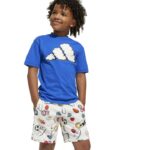 adidas Seasonal Essentials Fun Tee Set Kids Παιδικό Σετ Μπλε / Λευκό