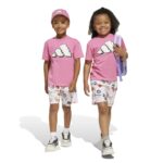adidas Seasonal Essentials Fun Tee Set Kids Παιδικό Σετ Ροζ / Λευκό