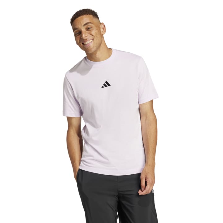adidas Essentials Small Logo Single Jersey Tee Ανδρική Κοντομάνικη Λιλά