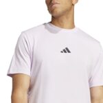 adidas Essentials Small Logo Single Jersey Tee Ανδρική Κοντομάνικη Λιλά