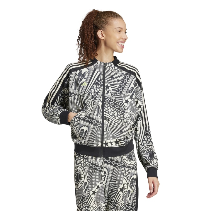 adidas x Farm Tiro Track Top Γυναικεία Ζακέτα Λευκή / Μαύρη