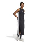 adidas Essentials 3-Stripes Long Racerback Dress Γυναικείο Φόρεμα Μαύρο