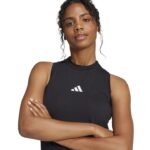 adidas Essentials 3-Stripes Long Racerback Dress Γυναικείο Φόρεμα Μαύρο
