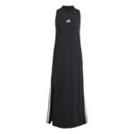 adidas Essentials 3-Stripes Long Racerback Dress Γυναικείο Φόρεμα Μαύρο