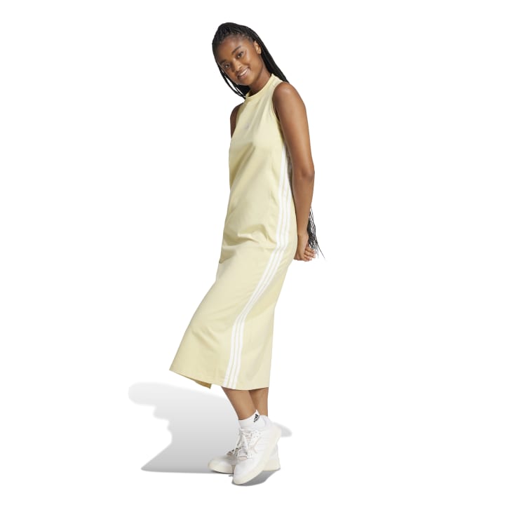 adidas Essentials 3-Stripes Long Racerback Dress Γυναικείο Φόρεμα Κίτρινο