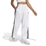 adidas Essentials 3-Stripes Lifestyle Woven Parachute Pants Παντελόνι Γυναικείας Φόρμας Λευκό