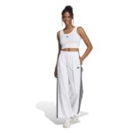 adidas Essentials 3-Stripes Lifestyle Woven Parachute Pants Παντελόνι Γυναικείας Φόρμας Λευκό
