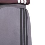 adidas Essential 3-Stripes French Terry Shorts Ανδρική Βερμούδα Σορτς Γκρι / Μωβ