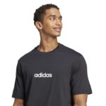 adidas Essentials Linear Single Jersey Tee Ανδρικό Κοντομάνικο Μαύρο