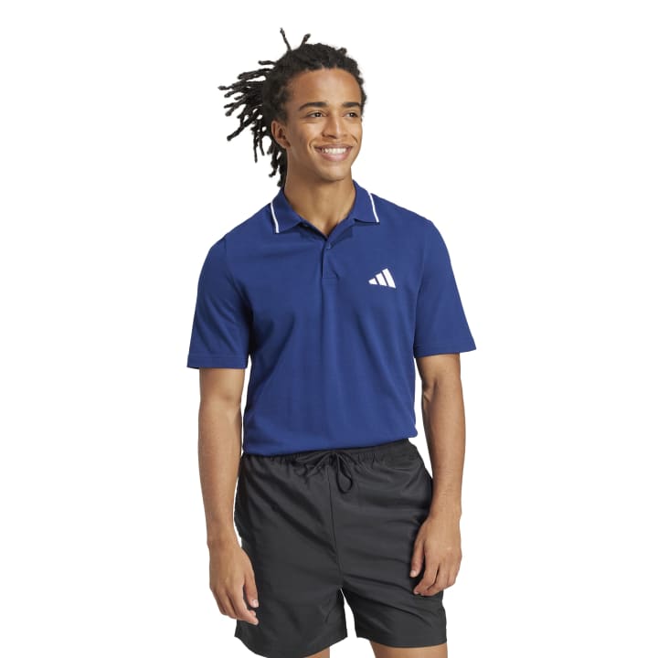 adidas Essentials Small Logo Piqué Polo Shirt Ανδρικό Κοντομάνικο με Γιακά Μπλε