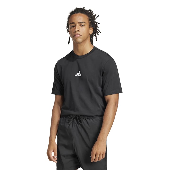 adidas Essentials Small Logo Single Jersey Tee Ανδρικό Κοντομάνικο Μαύρο