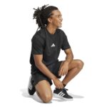 adidas Essentials Small Logo Single Jersey Tee Ανδρικό Κοντομάνικο Μαύρο