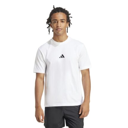 adidas Essentials Small Logo Single Jersey Tee Ανδρικό Κοντομάνικο Λευκό