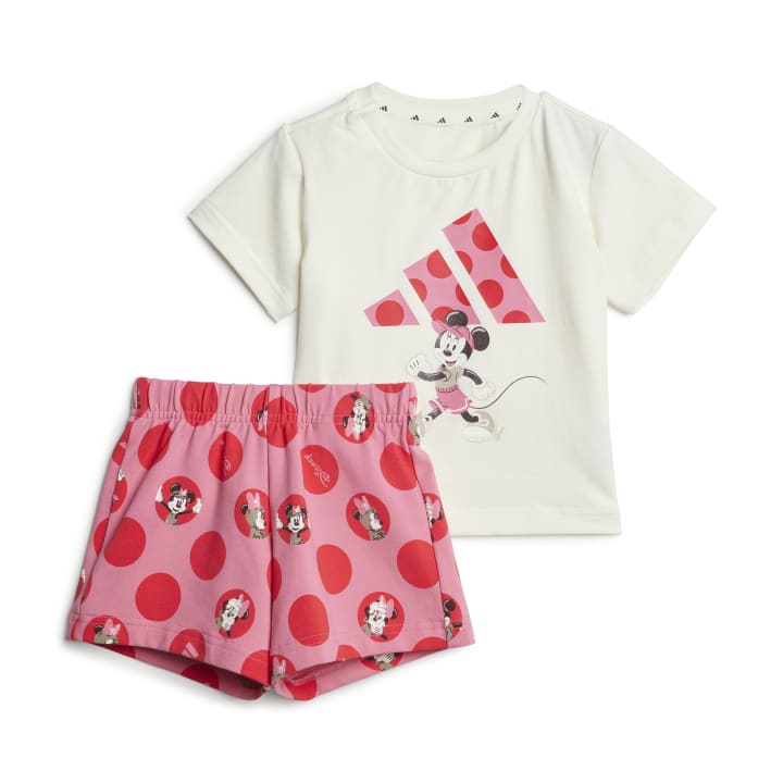 adidas x Disney Minnie Mouse T-shirt Set Βρεφικό Σετ Λευκό / Ροζ