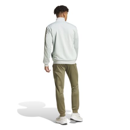 adidas Sportswear Basic 3-Stripes French Terry Track Suit Ανδρικό Σετ Φόρμας Βεραμάν / Λαδί