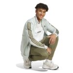 adidas Sportswear Basic 3-Stripes French Terry Track Suit Ανδρικό Σετ Φόρμας Βεραμάν / Λαδί