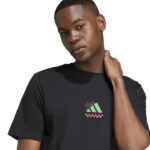 adidas Lounge Pizza Graphic Tee Ανδρικό Κοντομάνικο Μαύρο